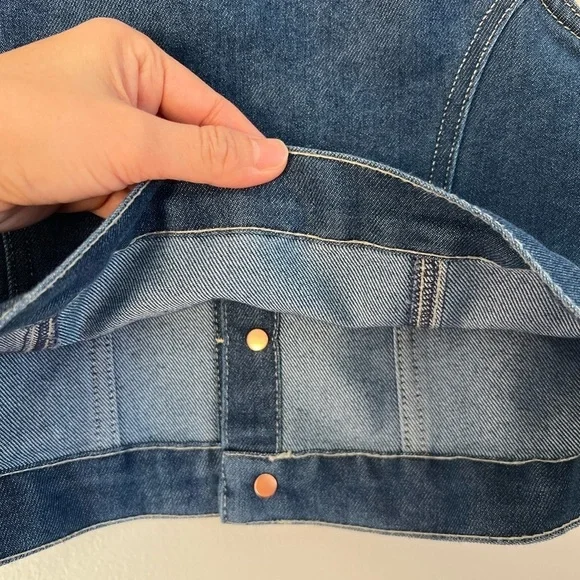 NEW Limited Too Kids Vest sz 8 Blue‎ Denim Button Up Jewelled Cotton Casual - Picture 10 of 12